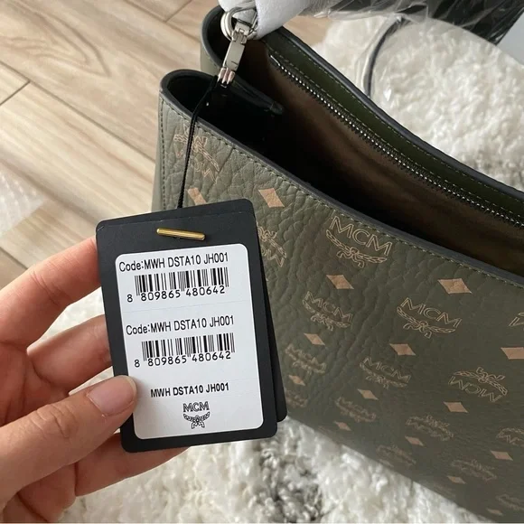 MCM Medium Aren VI Leather Hobo Bag - Picture 13 of 13